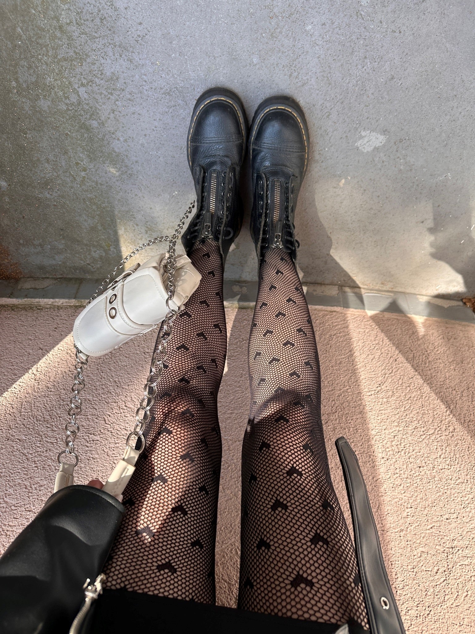 Heart Fishnet Tights